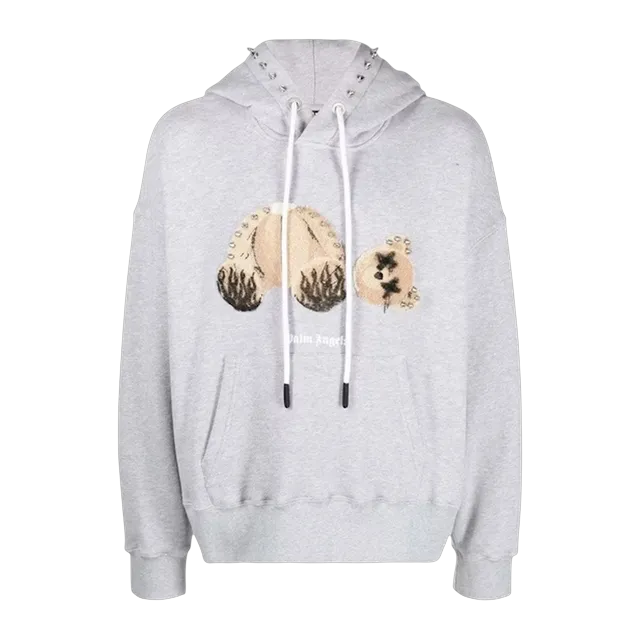 Palm Angels Kill The Punk Bear Popover Grey — Authentic Palm Angels in stock at CLZTURE
