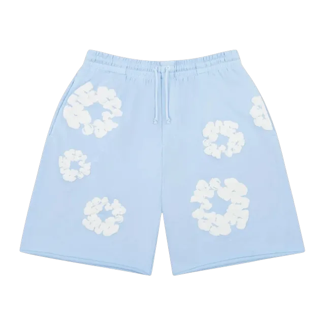 Denim Tears The Cotton Wreath Sweatshirt Shorts Powder Blue — Authentic Shorts at CLZTURE