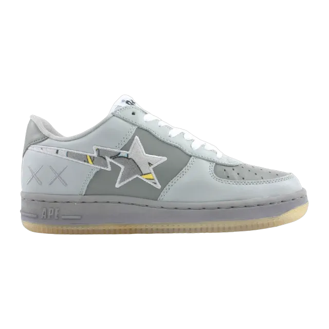 BAPE Kaws x Bapesta Fs-001 Low Yellow Grey — Authentic Shoes & Footwear at CLZTURE