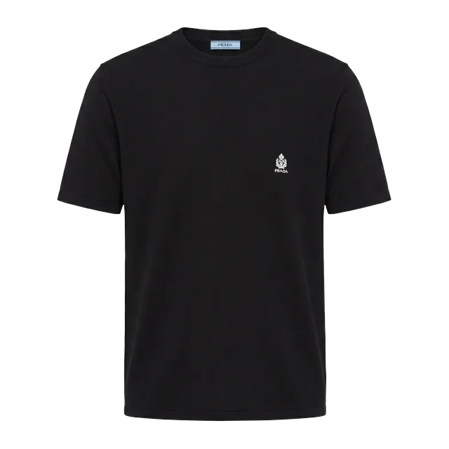 Prada T-shirt maille Black — Authentic T-Shirts at CLZTURE