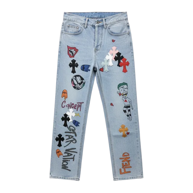 Chrome Hearts Cross Patch Jeans Multi — Authentic Chrome Hearts in stock at CLZTURE