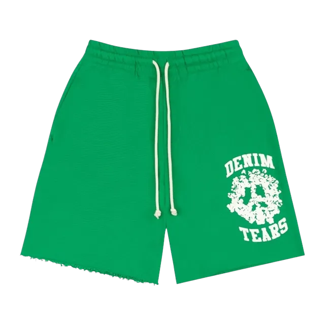 Denim Tears Denim University Sweatshirt Shorts Green — Authentic Shorts at CLZTURE