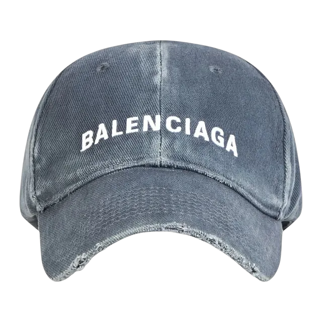 Balenciaga Logo Front Cap Dark Grey/White — Authentic Balenciaga in stock at CLZTURE