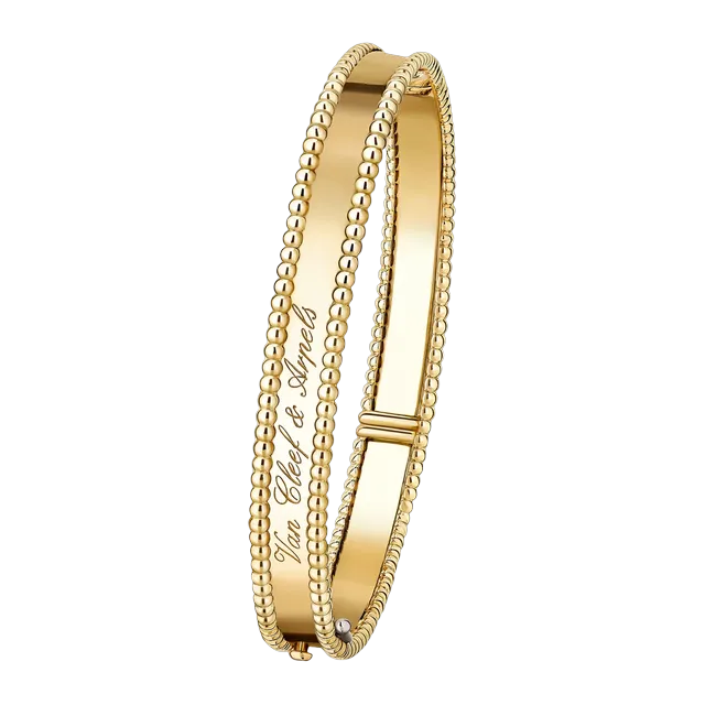 Cartier Bracelet Perlée Signature, Moyen Modèle Or Yellow 750/1000 Silver — Authentic Jewelry at CLZTURE