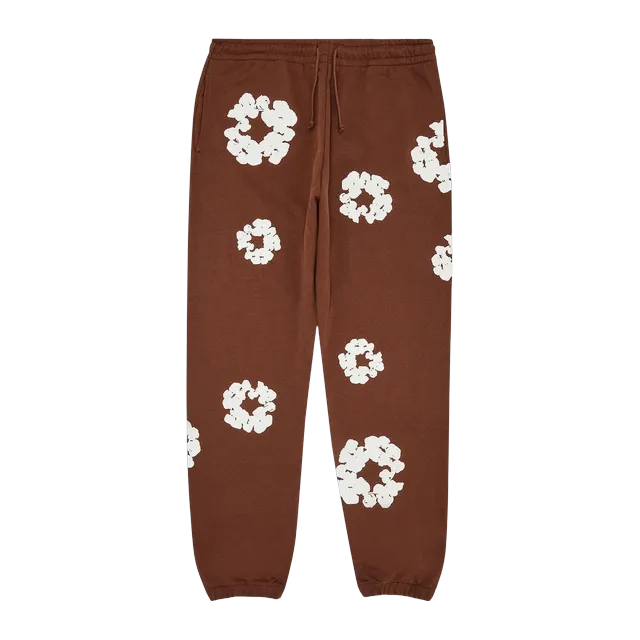 Denim Tears The Cotton Wreath Sweatpants Brown — Authentic Pants & Trousers at CLZTURE