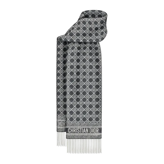 Dior Scarf Cannage Blue — Authentic Accessories at CLZTURE