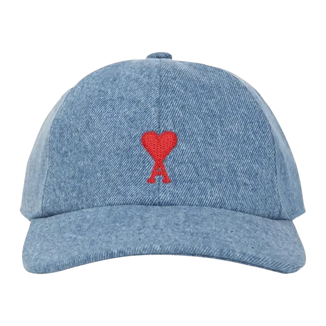 AMI Paris Embroidery Cap Bleu Javel — Authentic Accessories at CLZTURE