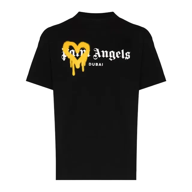 Palm Angels Dubai Sprayed Logo Black — Authentic T-Shirts at CLZTURE