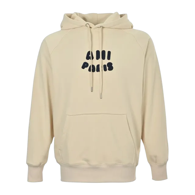 Hoodie Ami Paris Beige — Authentic Hoodies & Sweats at CLZTURE