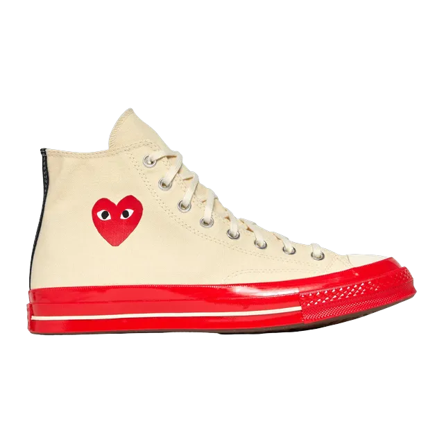 Converse Comme Des Garçons x Chuck 70 High Pristine Red — Authentic Shoes & Footwear at CLZTURE