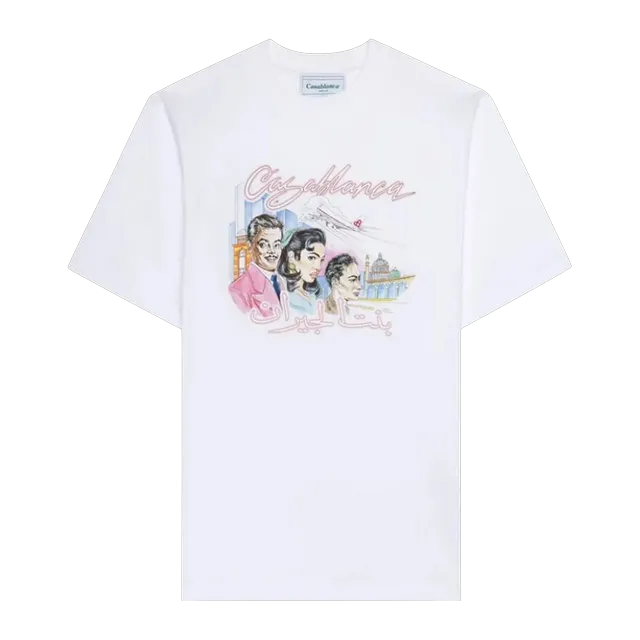 Casablanca La Liason Printed T-Shirt White — Authentic Casablanca in stock at CLZTURE