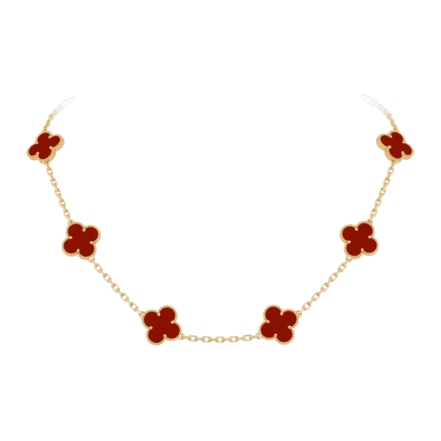 Van Cleef & Arpels Vintage Alhambra 10 Motifs Cornaline Gold — Authentic Jewelry at CLZTURE
