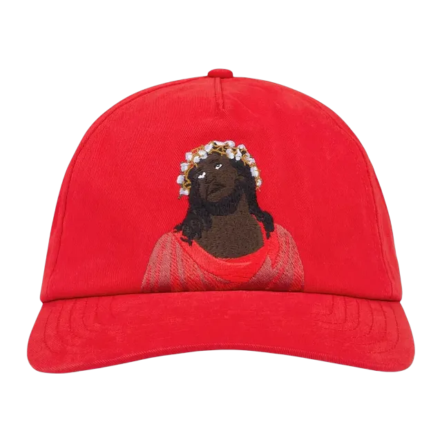 Denim Tears Black Jesus Cap Red — Authentic Denim Tears in stock at CLZTURE