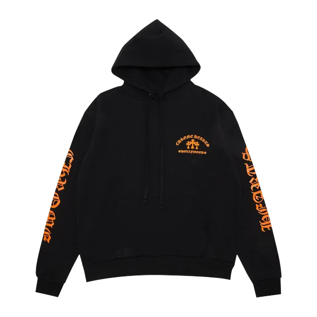 Chrome Hearts Triple Cross Hoodie Black/Orange — Authentic Hoodies & Sweats at CLZTURE