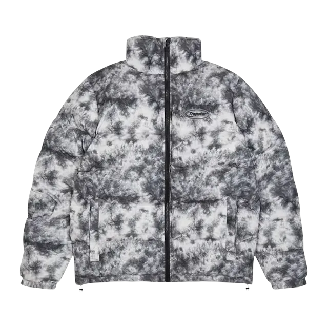 Trapstar Hyperdrive Hooded Puffer Black Tie Dye — Authentic Jackets & Outerwear at CLZTURE