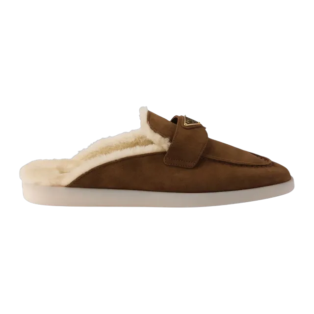 Prada Suede And Shearling Brown — Authentic Prada in stock at CLZTURE