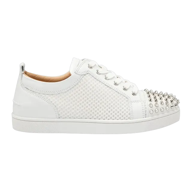 Christian Louboutin Junior Flat Spikes White — Authentic Shoes & Footwear at CLZTURE