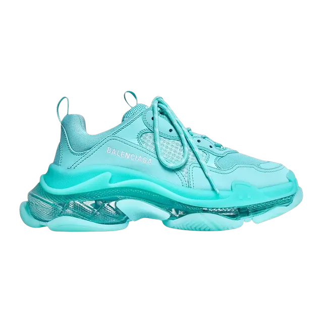Balenciaga Triple S Clear Sole Turquoise — Authentic Shoes & Footwear at CLZTURE