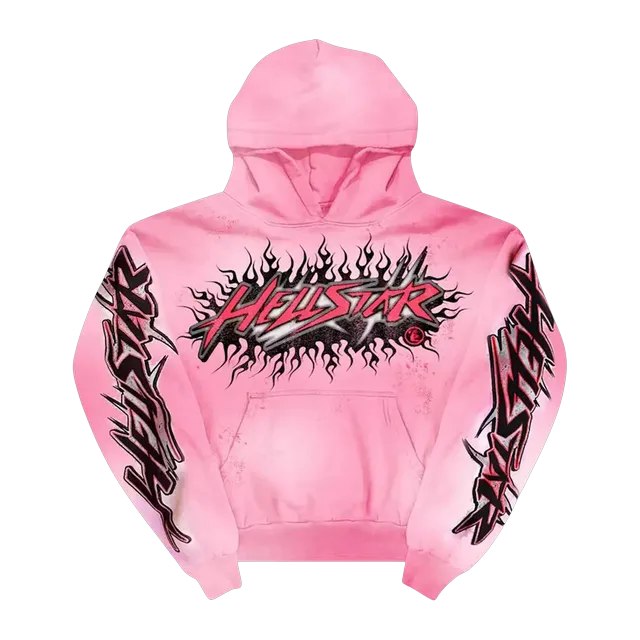 Hellstar Brainwashed Without Brain Hoodie Pink — Authentic Hoodies & Sweats at CLZTURE