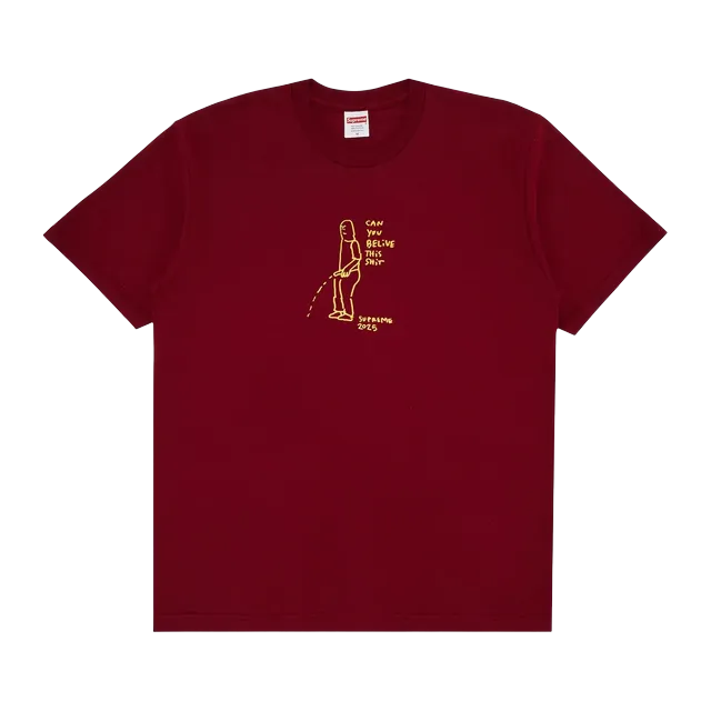 Supreme Piss T-Shirt Cardinal — Authentic Supreme in stock at CLZTURE