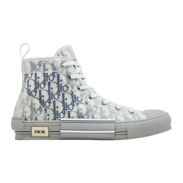 Dior Sneakers B23 Haute Oblique Grey Blue — Authentic Shoes & Footwear at CLZTURE