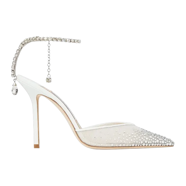 Jimmy Choo Saeda 100Mm White — Authentic Shoes & Footwear at CLZTURE