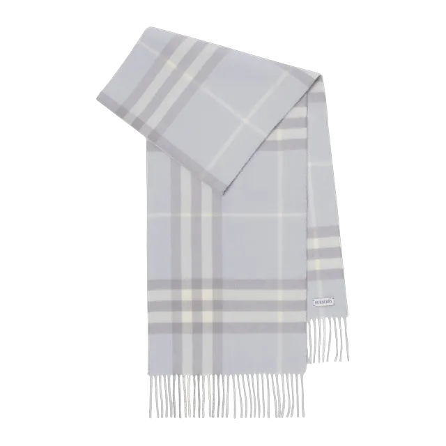 Burberry Scarf Cachemire Check Grey — Authentic Burberry in stock at CLZTURE