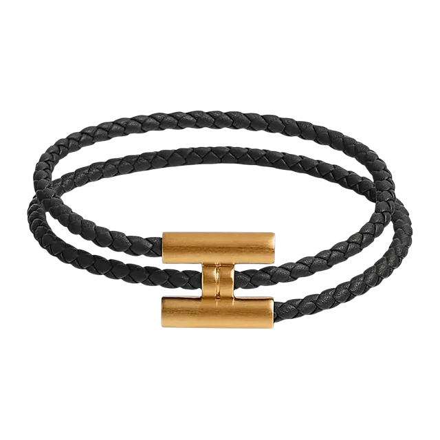 Hermès Bracelet Tournis Tressé Black — Authentic Jewelry at CLZTURE