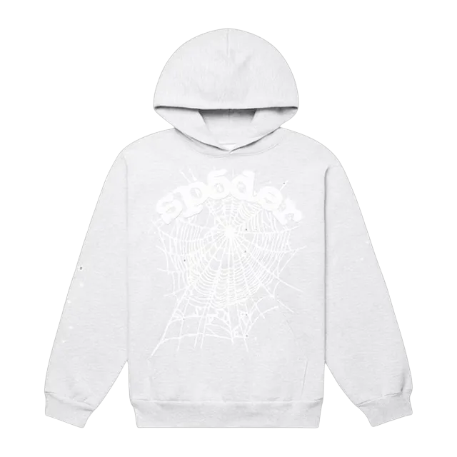 Sp5der Og Web Hoodie Heather Grey — Authentic Hoodies & Sweats at CLZTURE