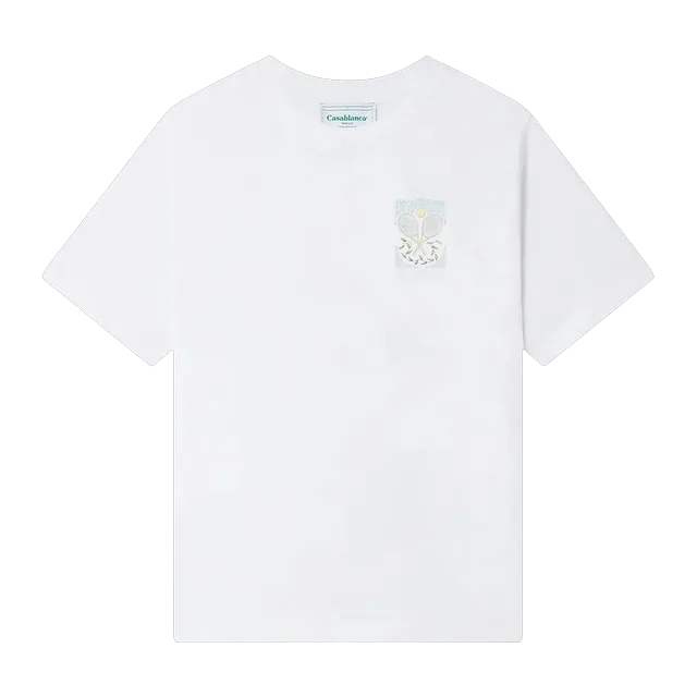 Casablanca Tennis Pastelle T-Shirt White — Authentic T-Shirts at CLZTURE