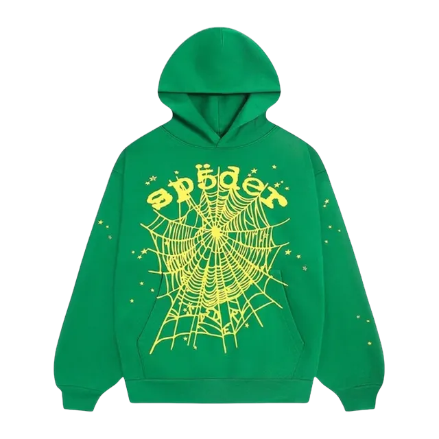 Sp5der Star Og Web V2 Hoodie Slime Green — Authentic Hoodies & Sweats at CLZTURE