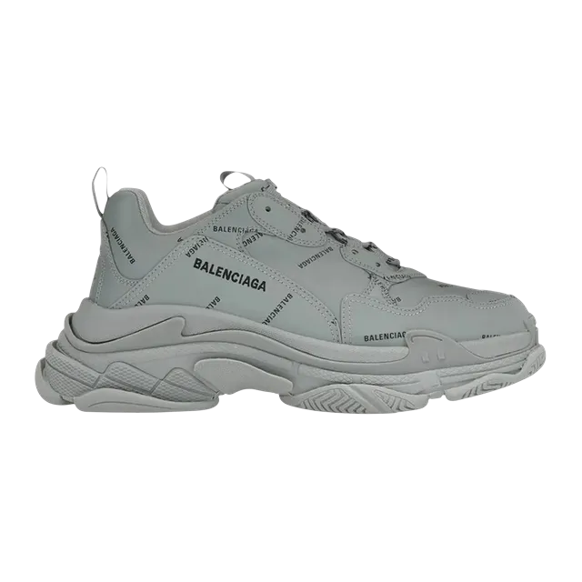 Balenciaga Triple S Allover Logo Grey — Authentic at CLZTURE