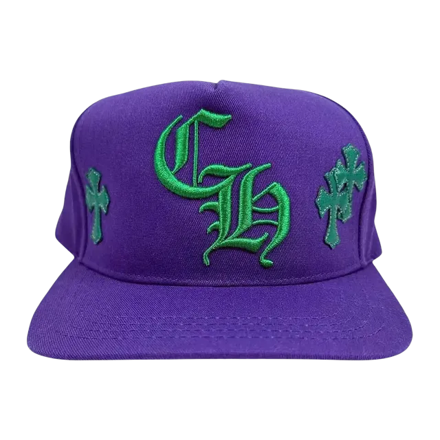 Chrome Hearts Cross Patch Trucker Hat Purple/Green — Authentic Chrome Hearts in stock at CLZTURE