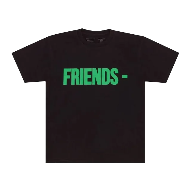 Vlone Friends T-Shirt Black/Green — Authentic T-Shirts at CLZTURE