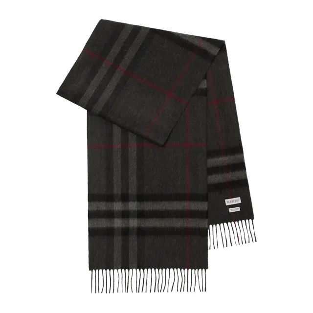 Burberry Scarf Cachemire Check Black — Authentic Burberry in stock at CLZTURE