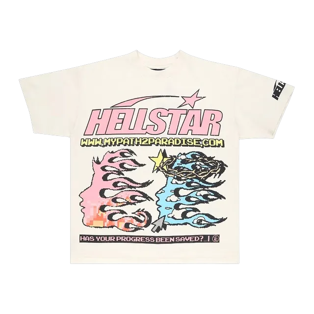 Hellstar Pixel T-Shirt White — Authentic Hellstar in stock at CLZTURE