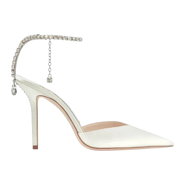 Jimmy Choo Saeda 100Mm White — Authentic Shoes & Footwear at CLZTURE