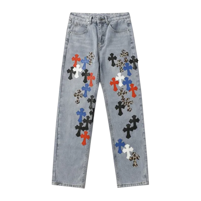 Chrome Hearts Cross Patch Jeans Multi — Authentic Chrome Hearts in stock at CLZTURE