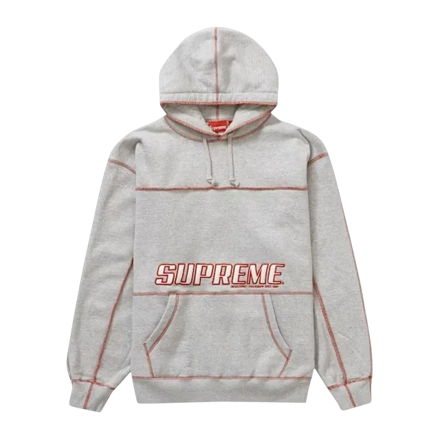 Supreme Coverstitch Hooded Grey — Authentic Supreme in stock at CLZTURE