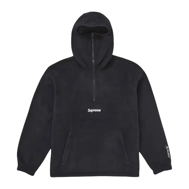 Supreme Polartec Facemask Half-Zip Hooded Black — Authentic Supreme in stock at CLZTURE