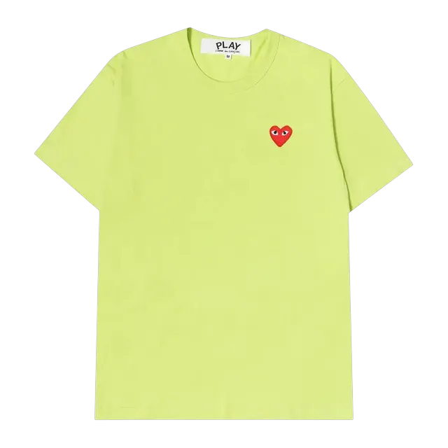 Comme des Garçons Play Mini Heart Solid T-Shirt Green — Authentic T-Shirts at CLZTURE