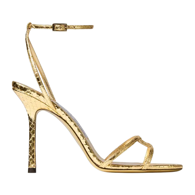 Jimmy Choo Leo 100Mm Gold — Authentic Jimmy Choo in stock at CLZTURE