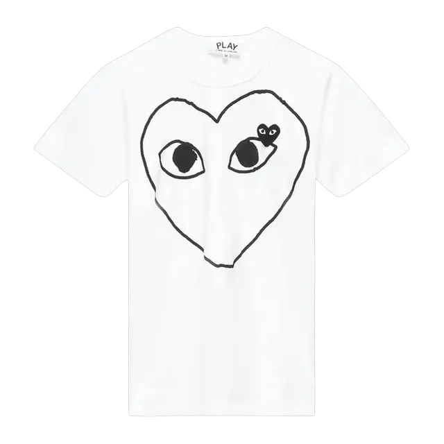 Comme des Garçons Play Heart T-Shirt White — Authentic Comme Des Garçons in stock at CLZTURE