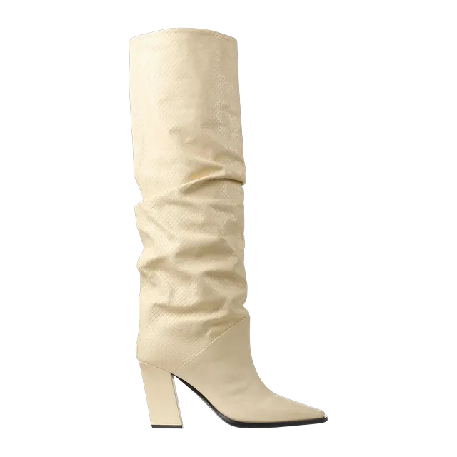 Jimmy Choo Hart Knee Boot 85Mm White — Authentic Boots at CLZTURE