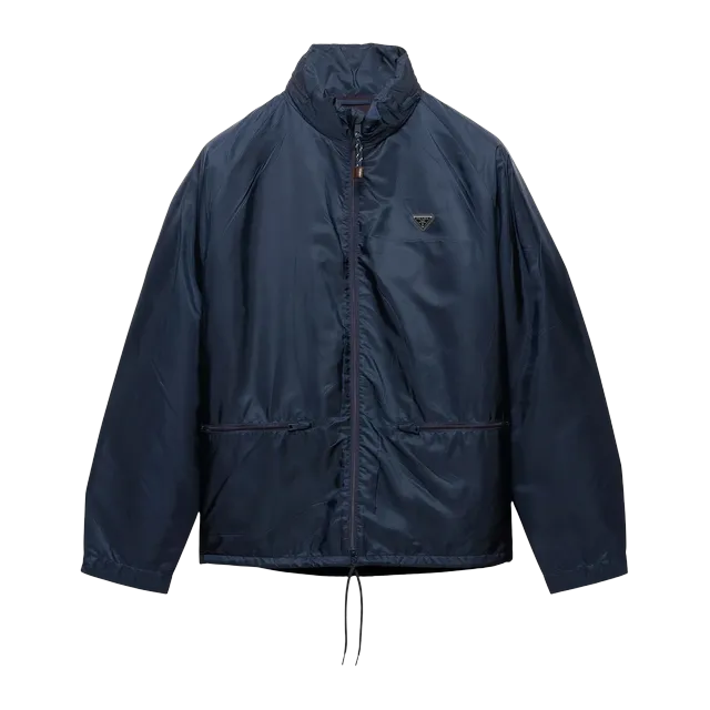 Prada Jacket à Capuche Re-Nylon Blue — Authentic Prada in stock at CLZTURE
