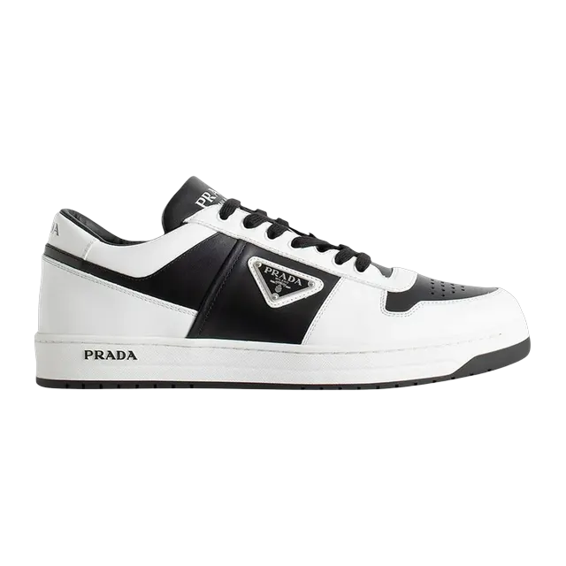 Prada Downtown Leather White Black — Authentic Shoes & Footwear at CLZTURE