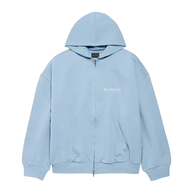 Hoodie Zippé Balenciaga Back Blue — Authentic Hoodies & Sweats at CLZTURE