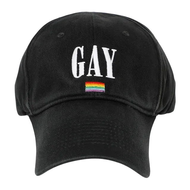 Balenciaga Pride Baseball Cap Black — Authentic Balenciaga in stock at CLZTURE
