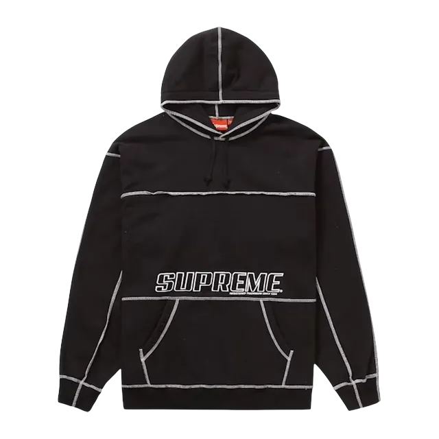 Supreme Coverstitch Hooded Black — Authentic Supreme in stock at CLZTURE