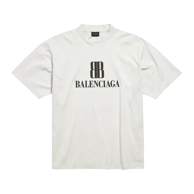 Balenciaga T-Shirt Nano Bb White — Authentic T-Shirts at CLZTURE